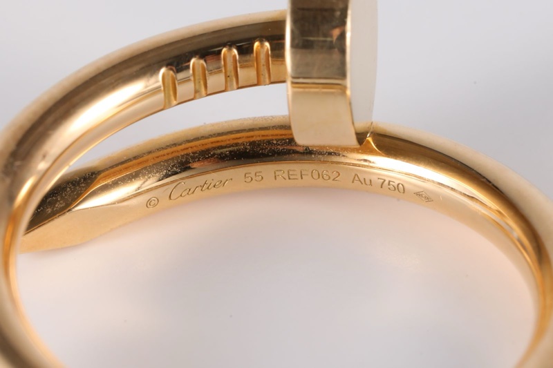CARTIER(卡地亞) JUSTE UN CLOU 釘子戒指 18k 18K黃金 55 黃金-5