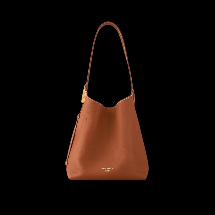 全新 LV M25354 Low Key Hobo PM 焦糖琥珀色手提肩背包 鎖頭包-1