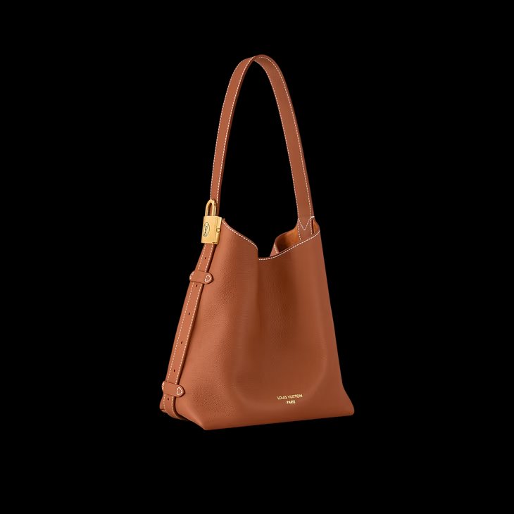 全新 LV M25354 Low Key Hobo PM 焦糖琥珀色手提肩背包 鎖頭包-3