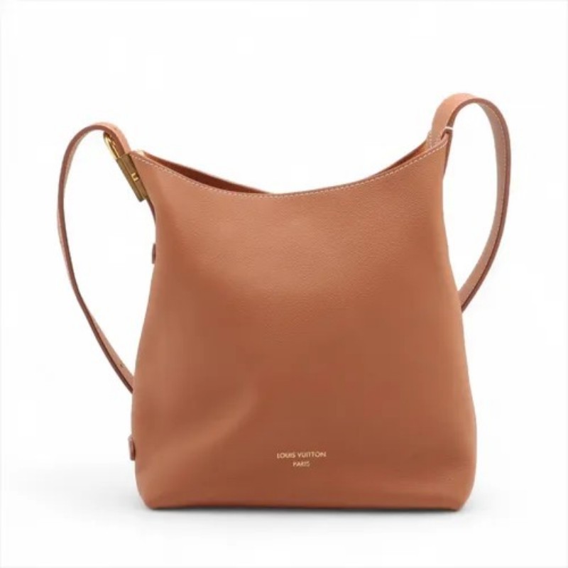 全新 LV Low Key Hobo PM 焦糖琥珀色手提肩背包 鎖頭包 M25354-5