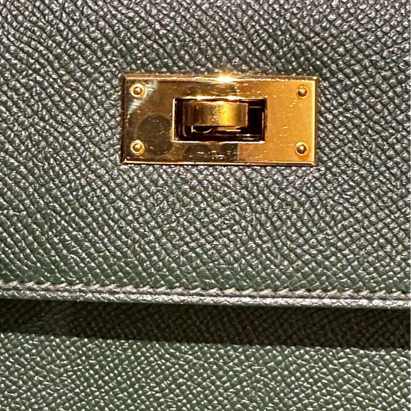 自用 Hermes Kelly 32 Q刻 英國綠 有購證有盒-1