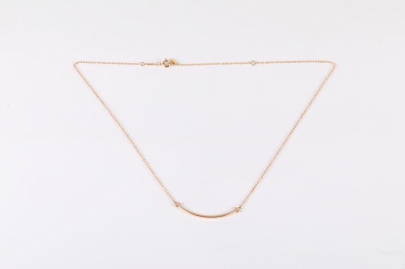 TIFFANY&CO(蒂芙尼) Tiffany T 微笑項鏈 小號 18K玫瑰金 項鏈 玫瑰金-5