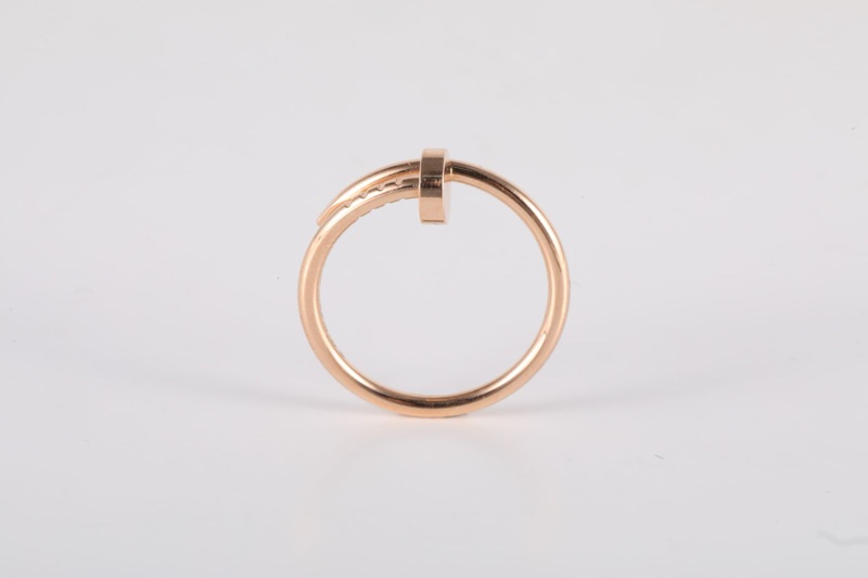 CARTIER(卡地亞) JUSTE UN CLOU 窄版釘子戒指 18K玫瑰金 54 玫瑰金-2
