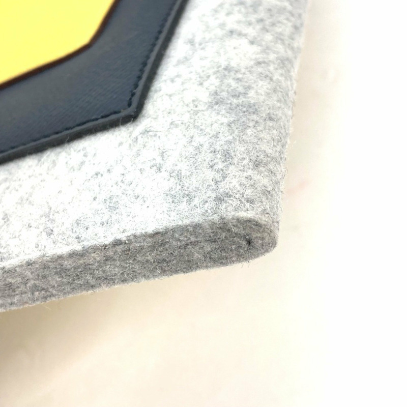 HERMES Toudou 29 小袋、第二袋、手拿包 毛氈/愛普生，男款，灰色/黃色-6