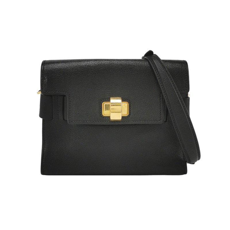 Miu Miu 羊皮 純色 旋扣 翻蓋 斜背包 單肩包-0