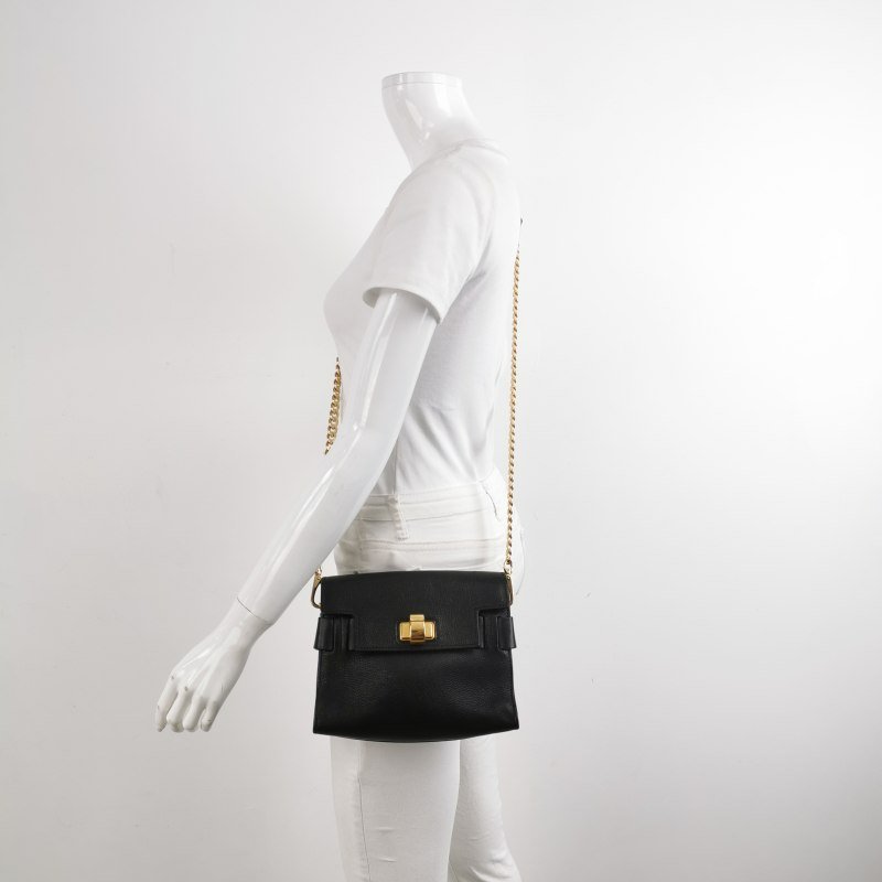 Miu Miu 羊皮 純色 旋扣 翻蓋 斜背包 單肩包-1