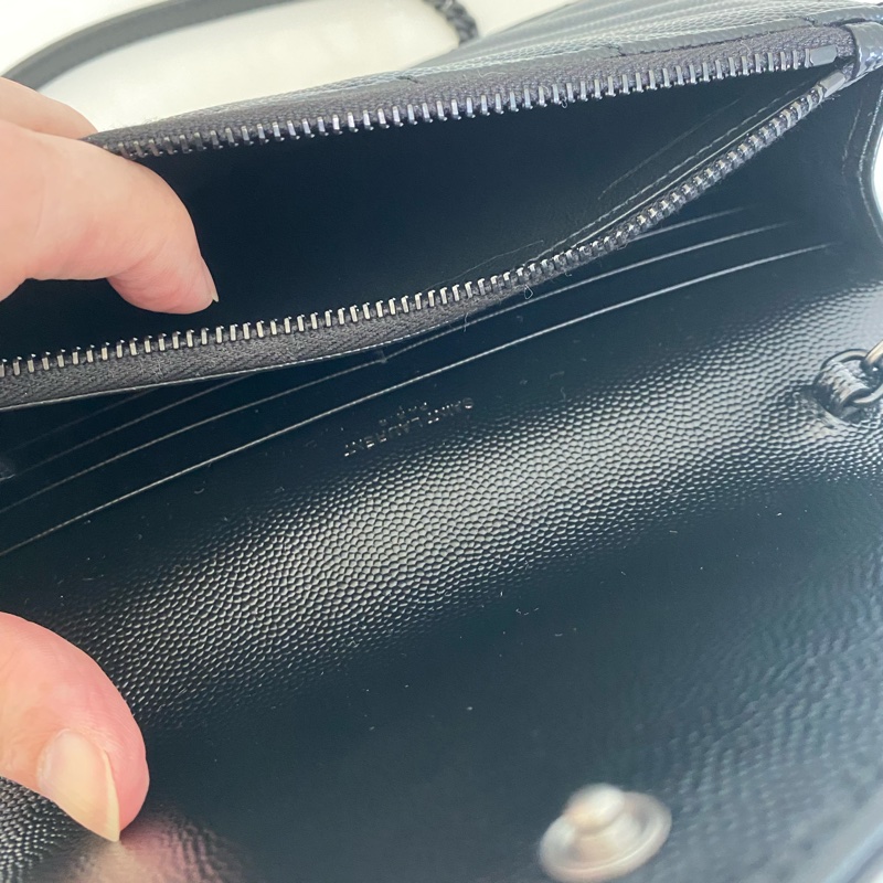 Ysl 黑色荔枝皮woc ( so black)-13