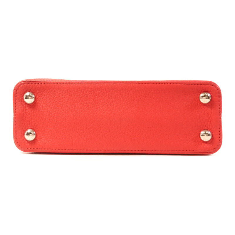 LOUIS VUITTON Taurillon Capucines BB銀扣手挽肩背兩用袋-3