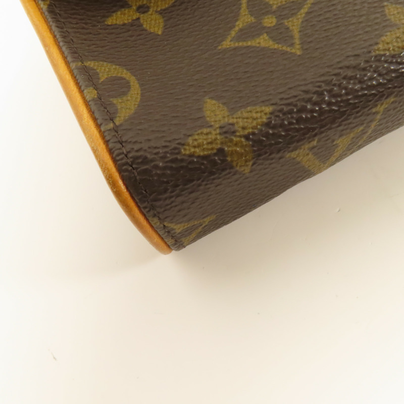LOUIS VUITTON Monogram Pochette Florentine金扣腰包棕色-4