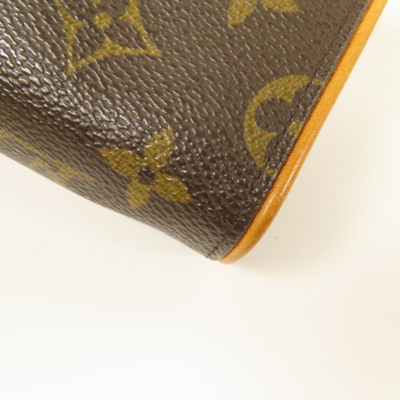 LOUIS VUITTON Monogram Pochette Florentine金扣腰包棕色-7