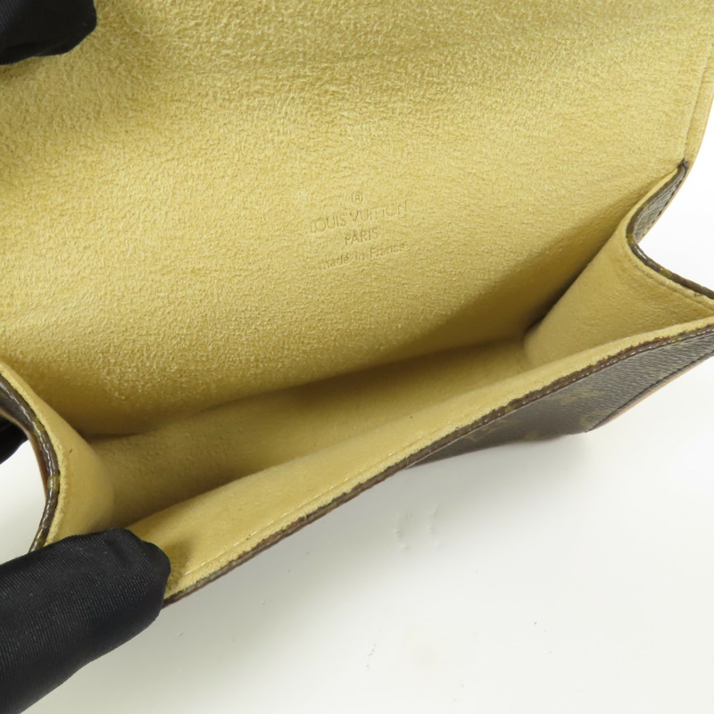LOUIS VUITTON Monogram Pochette Florentine金扣腰包棕色-11