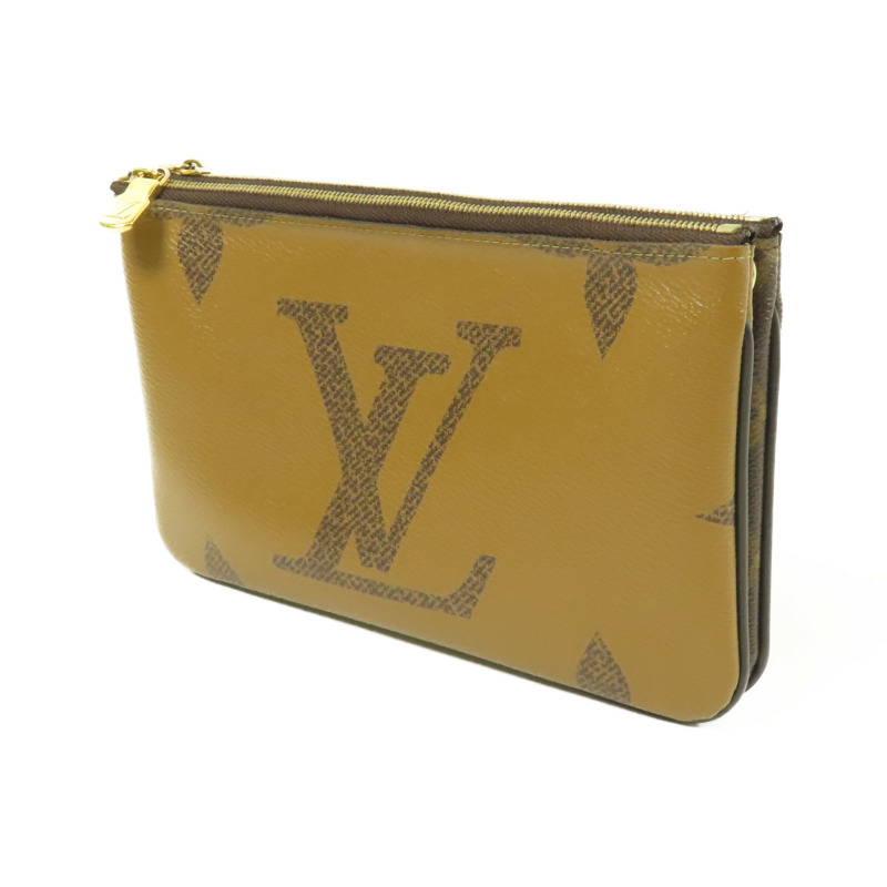 LOUIS VUITTON Monogram Giant Reverse Double Zip Pochette金扣肩背袋-2