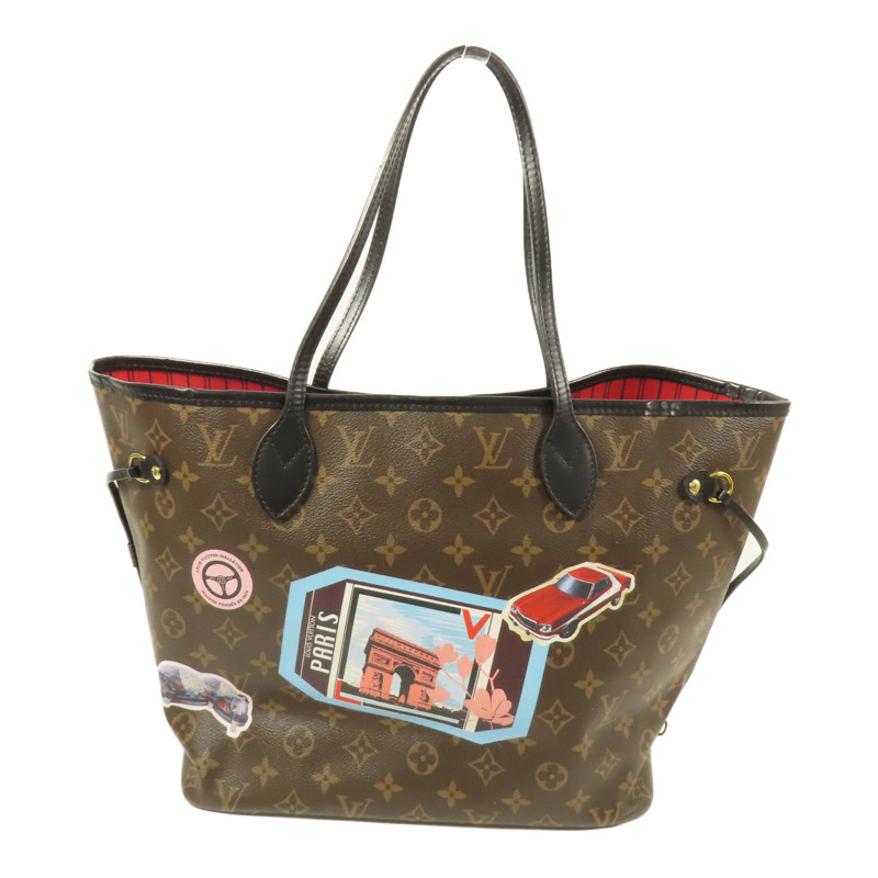 LOUIS VUITTON Monogram Macassar World Tour Neverfull MM手挽袋-2