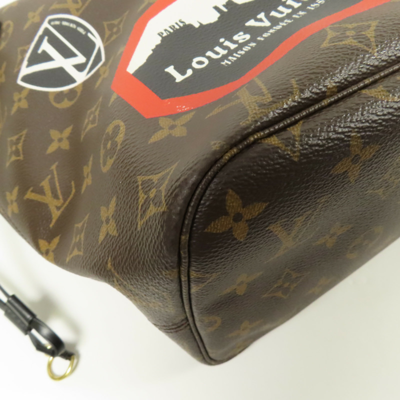 LOUIS VUITTON Monogram Macassar World Tour Neverfull MM手挽袋-4
