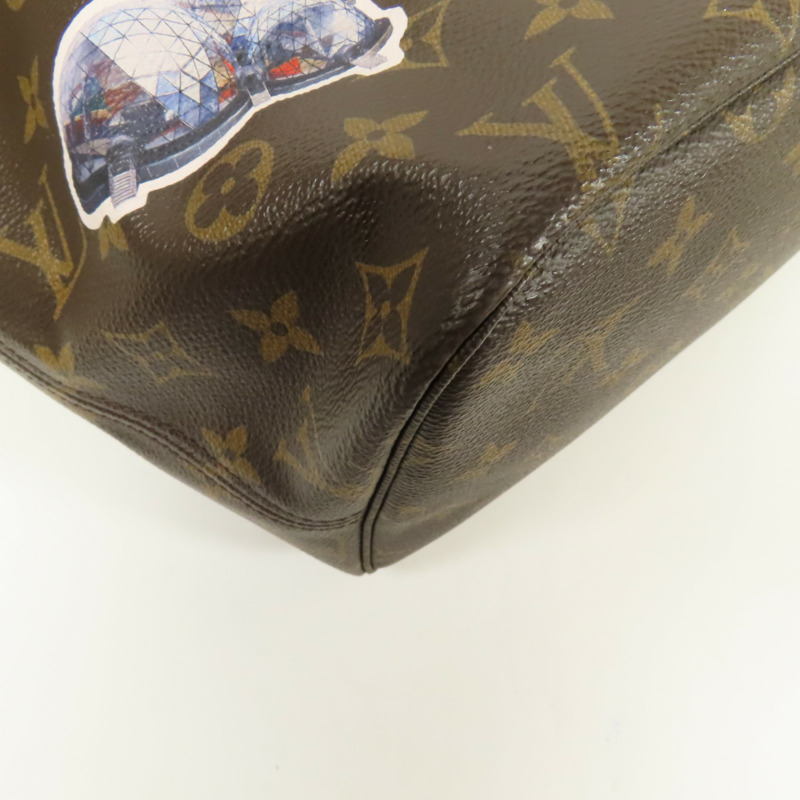 LOUIS VUITTON Monogram Macassar World Tour Neverfull MM手挽袋-6