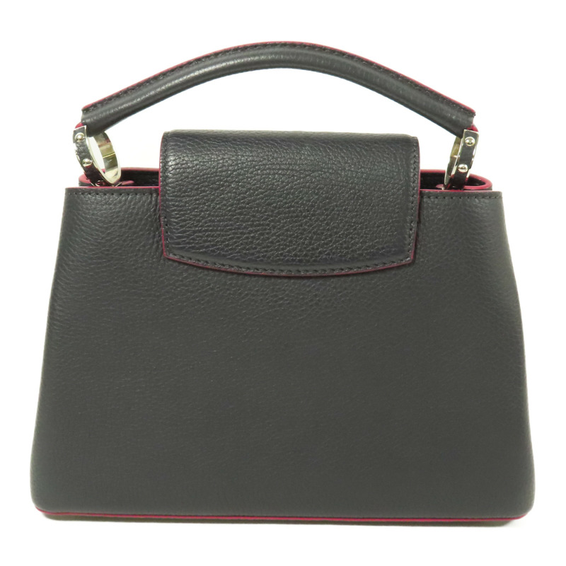 LOUIS VUITTON Taurillon Capucines BB銀扣手挽肩背兩用袋-1