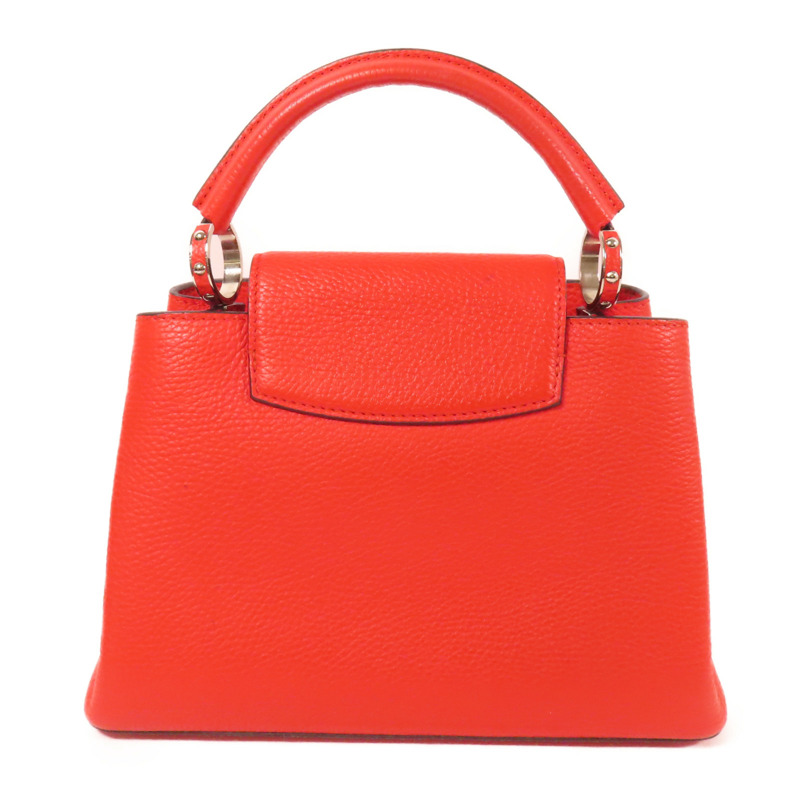 LOUIS VUITTON Taurillon皮革Capucines BB銀扣手挽肩背兩用袋-1