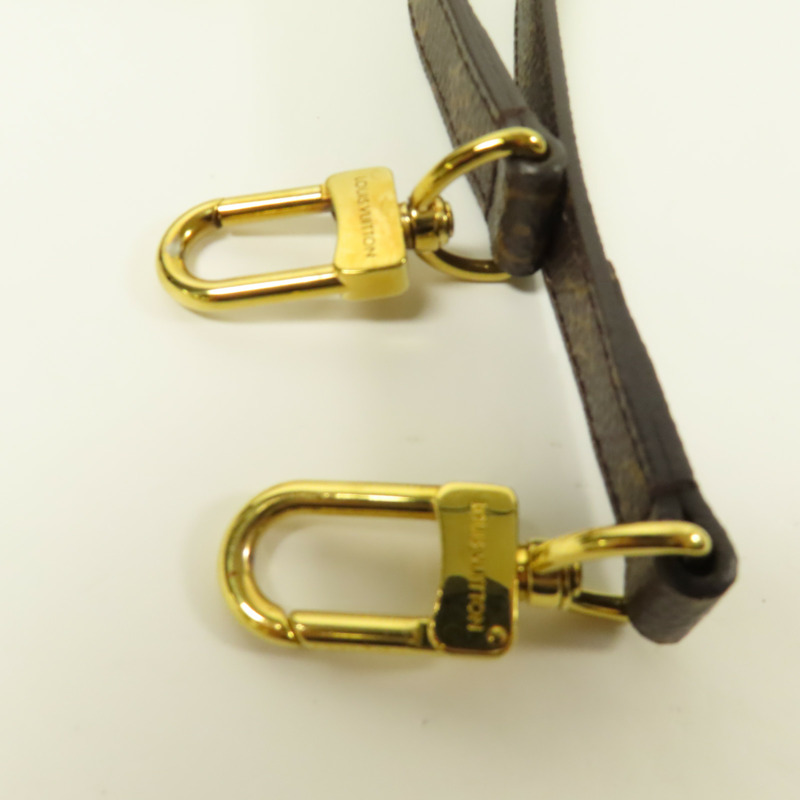 LOUIS VUITTON Monogram Sac Plat BB金扣手挽肩背兩用袋棕色-10