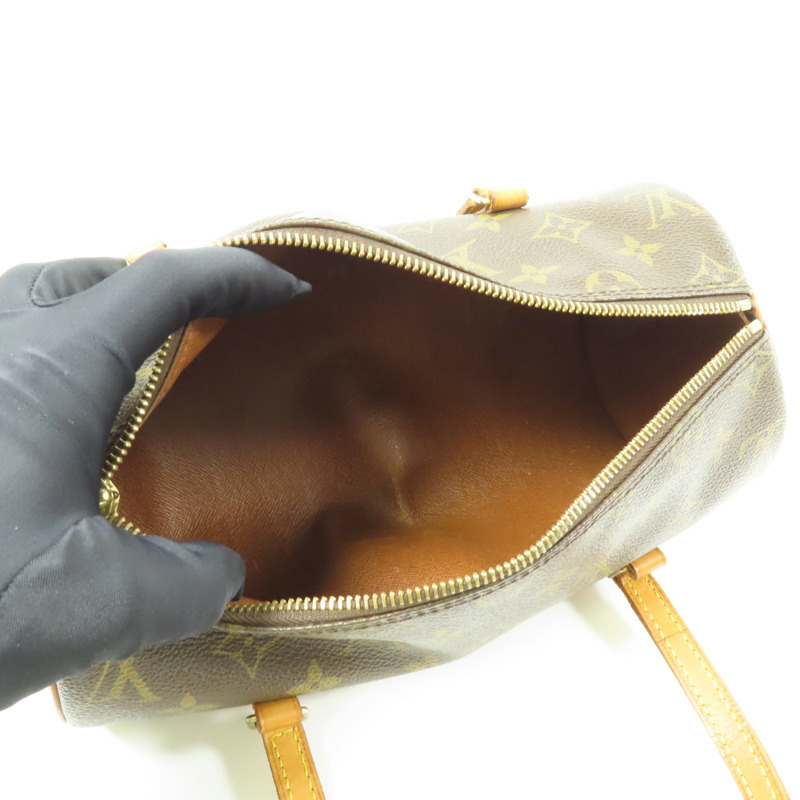 LOUIS VUITTON Monogram Papillon PM金扣手挽袋-10