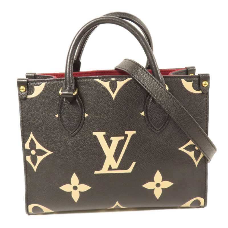 LOUIS VUITTON Monogram Empreinte On The Go PM金扣手挽肩背兩用袋-0