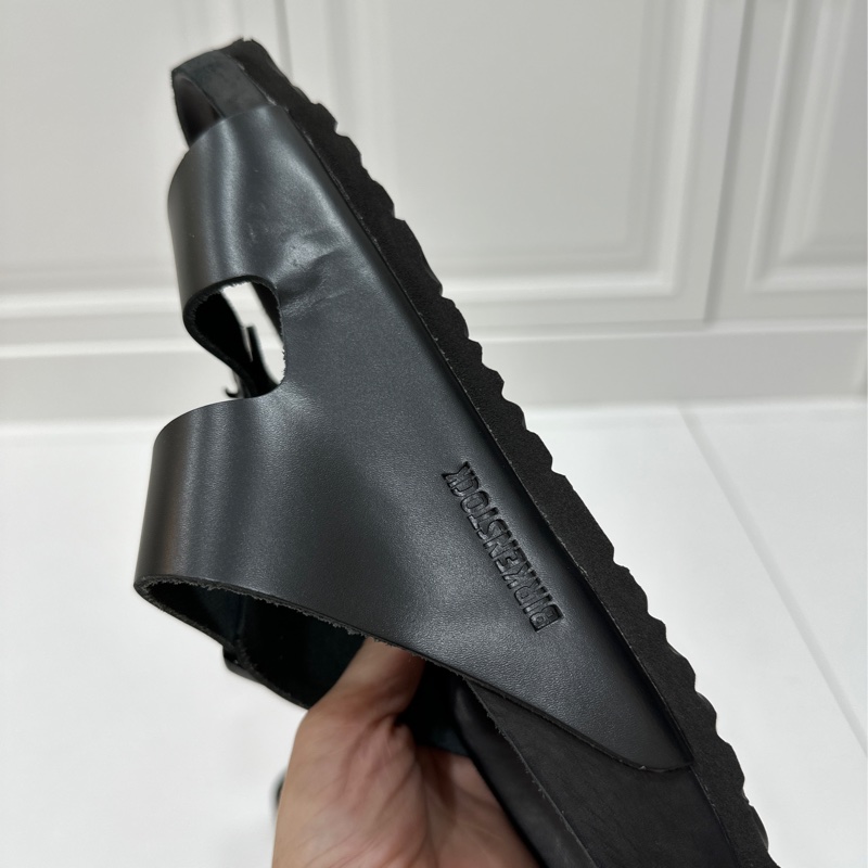 birkenstock × maison valentino 勃肯 聯名款 黑色 拖鞋 涼鞋 平底鞋 勃肯鞋 涼拖鞋-6