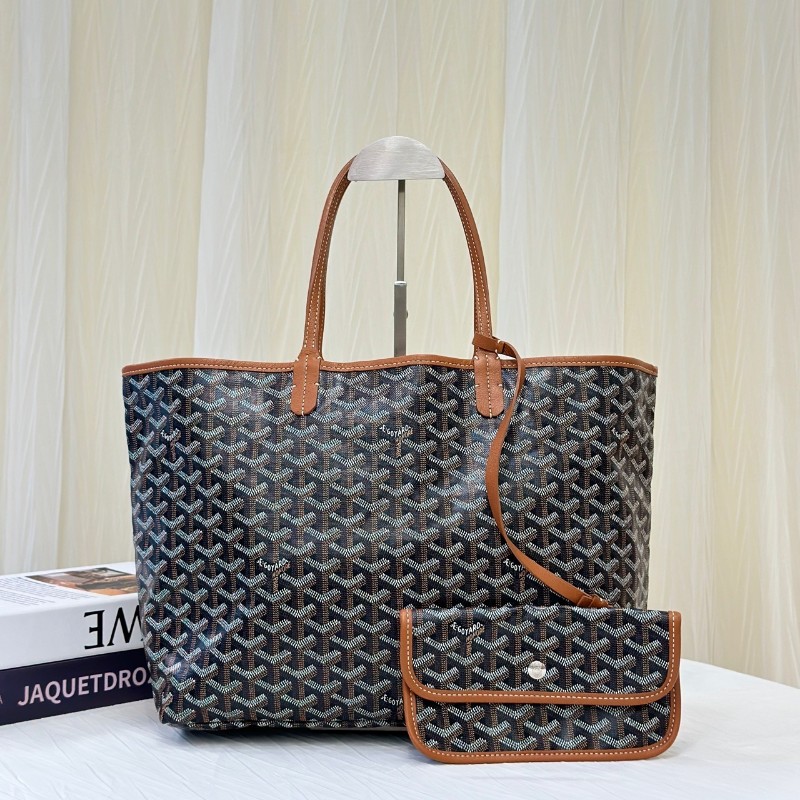 Goyard 購物袋子母托特包中號 棕色tote肩背包-2