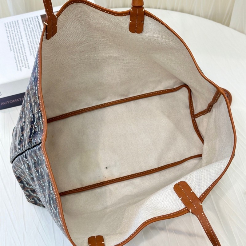 Goyard 購物袋子母托特包中號 棕色tote肩背包-7