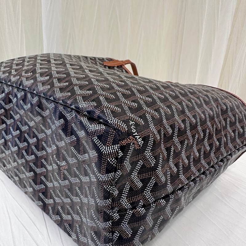 Goyard 購物袋子母托特包中號 棕色tote肩背包-14