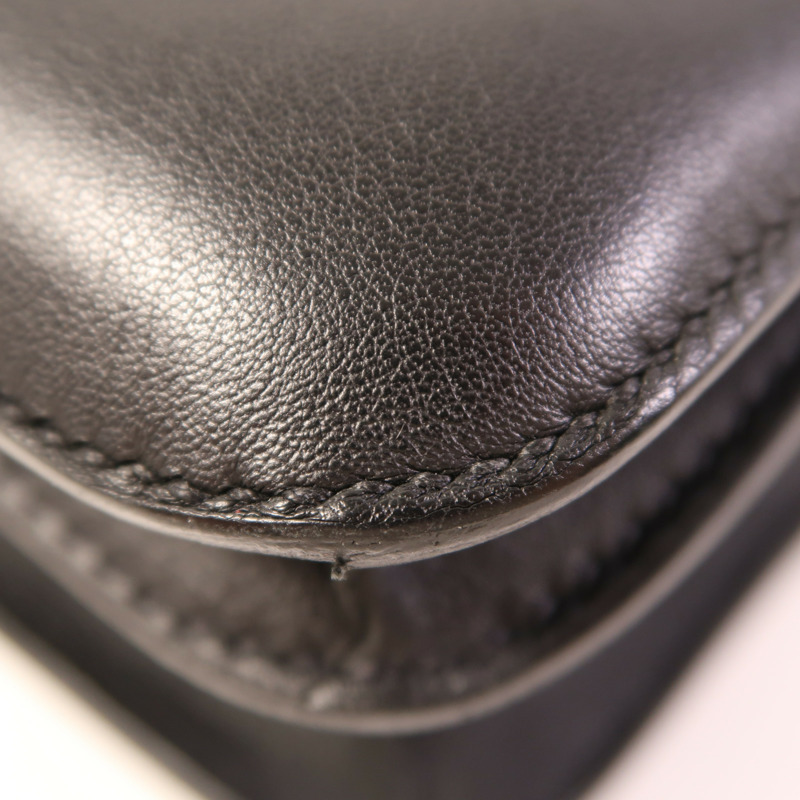 HERMES Swift皮革Constance Elan金扣肩背袋Noir-5