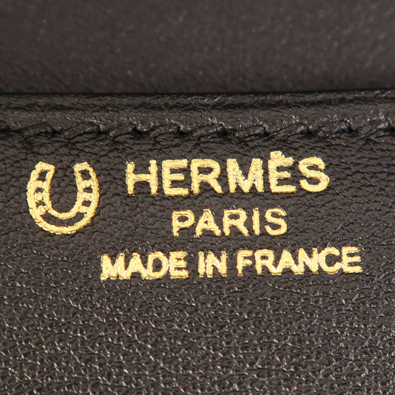 HERMES Swift皮革Constance Elan金扣肩背袋Noir-11