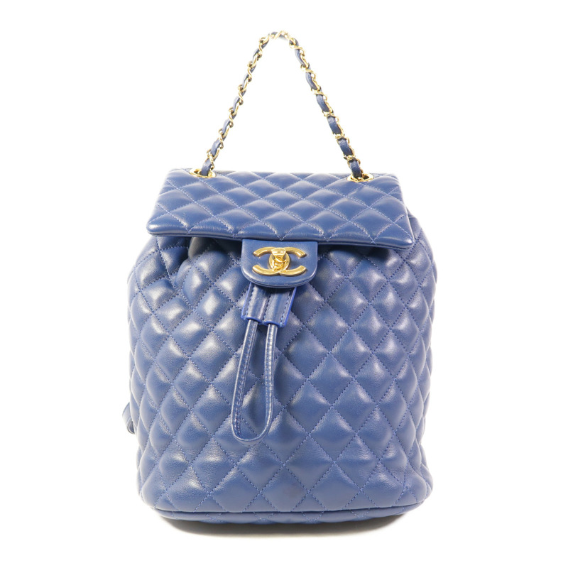 CHANEL 羊皮皮革Urban Spirit Backpack金扣背包-0