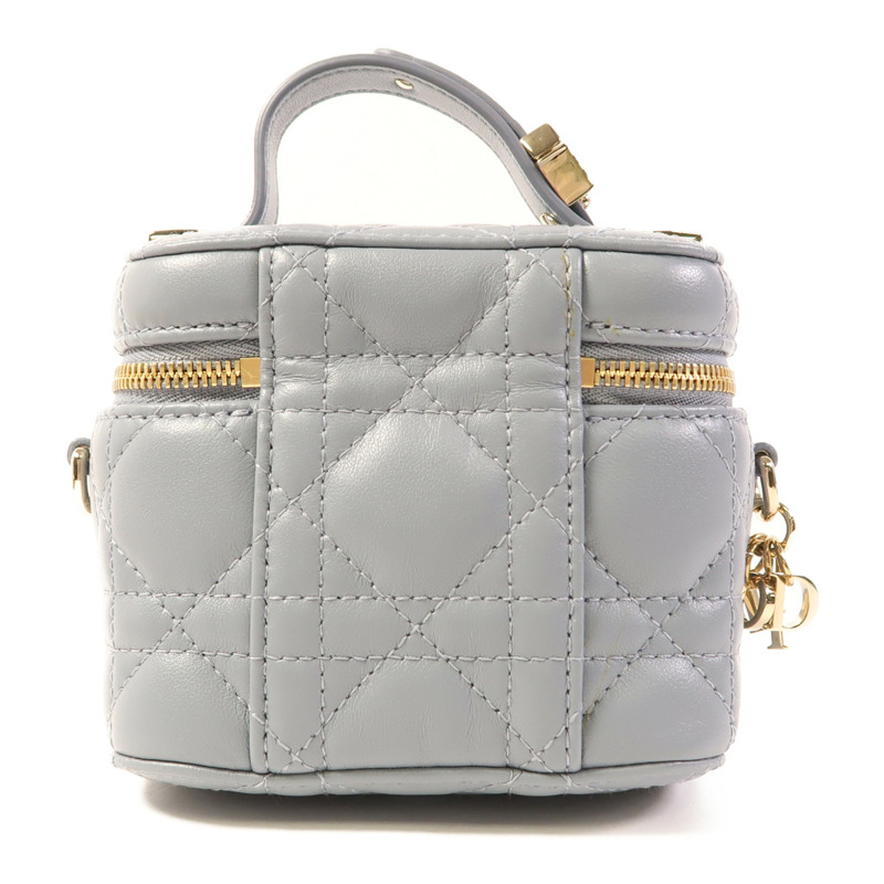 Dior 羊皮皮革Cannage Vanity金扣手挽肩背兩用袋-1