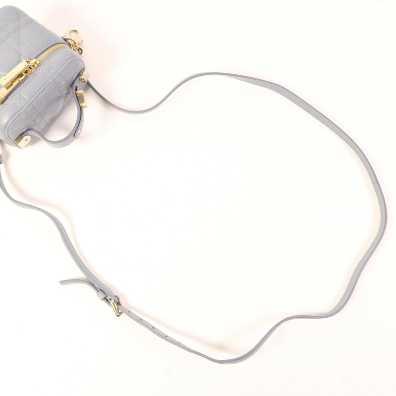 Dior 羊皮皮革Cannage Vanity金扣手挽肩背兩用袋-4