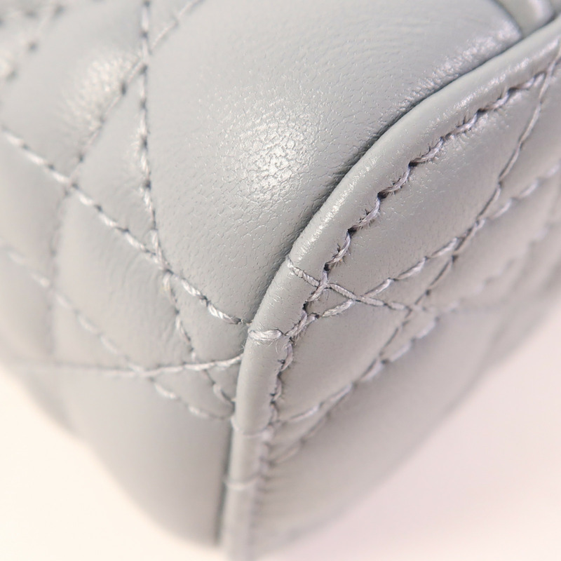 Dior 羊皮皮革Cannage Vanity金扣手挽肩背兩用袋-8