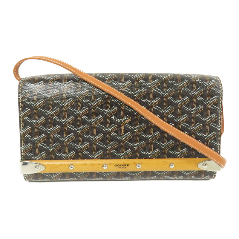 GOYARD 塗層帆布Monte-Carlo銀扣肩背袋-0