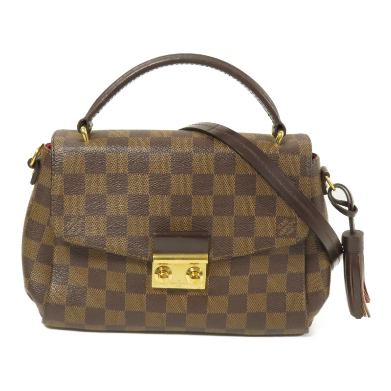 LOUIS VUITTON Damier Croisette金扣手挽肩背兩用袋-0