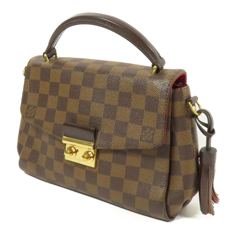 LOUIS VUITTON Damier Croisette金扣手挽肩背兩用袋-2