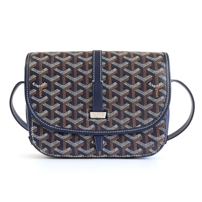 GOYARD 小號藍色老花Belvedere郵差包肩背包斜背包 中性款-1