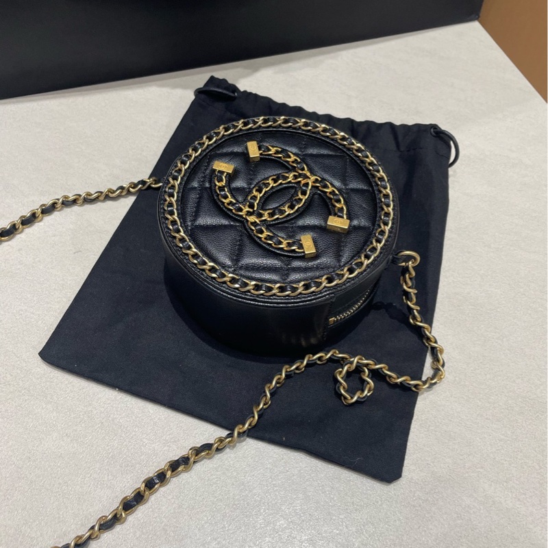 Chanel 羊皮小圓餅 30開  尺寸約12x12x4.5cm 附件：塵袋 卡~-7