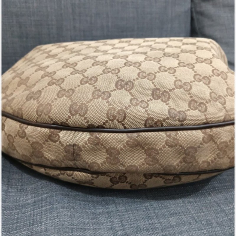 GUCCI HOBO雙蝴蝶結五金標誌設計肩背包，附贈原廠咖啡色絨布保護袋！-6