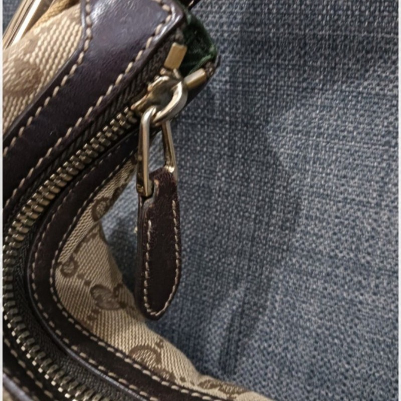 GUCCI HOBO雙蝴蝶結五金標誌設計肩背包，附贈原廠咖啡色絨布保護袋！-12