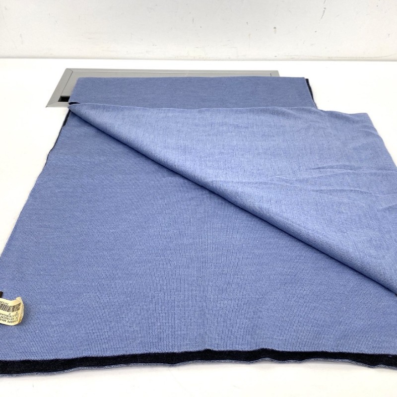 🉑送禮 Hermes愛馬仕藍黑拼色 羊絨真絲混紡圍巾 尺寸30x180cm🈶盒子-6