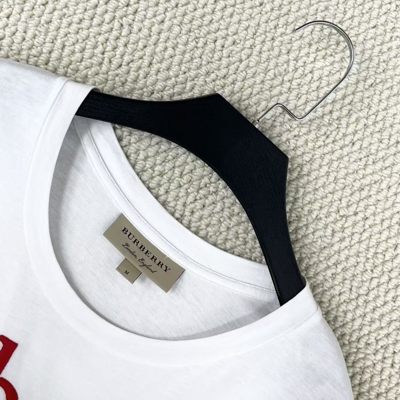 Burberry 白色 刺繡紅字戰馬倫敦字母logo短袖 m碼-2