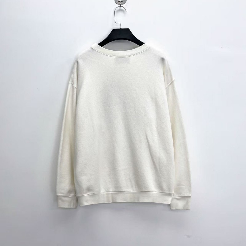 Gucc古馳 米白色 塗鴉雙G腰帶字母logo衛衣 os m碼 男女同款-1