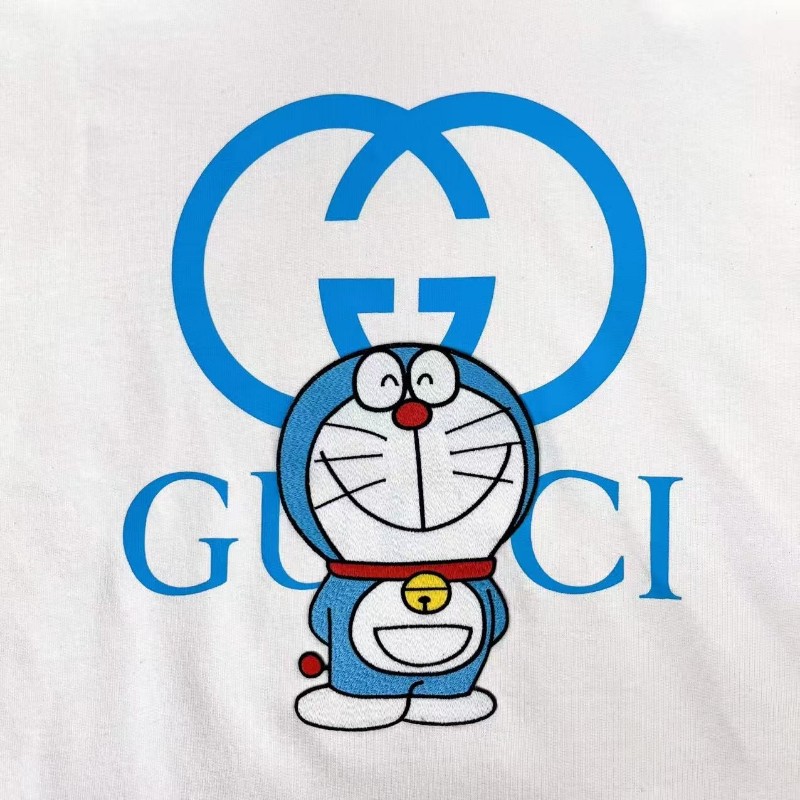 Gucci x Doraemon 古馳聯名款哆啦A夢機器貓雙G字母logo印花帽衫 xl碼-3