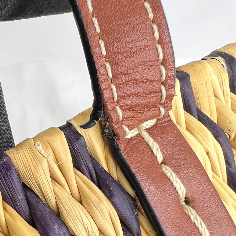 Loewe雙色手工編織包9.5成新-12