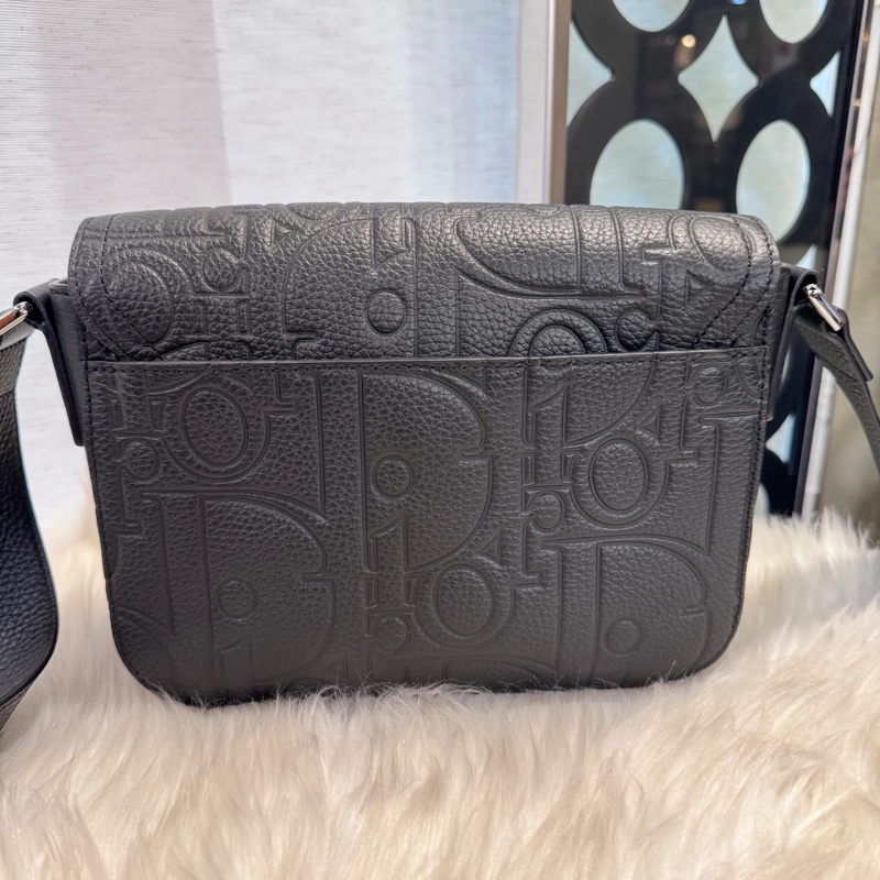 Dior Saddle黑牛皮壓紋郵差包 包況漂亮😻-1
