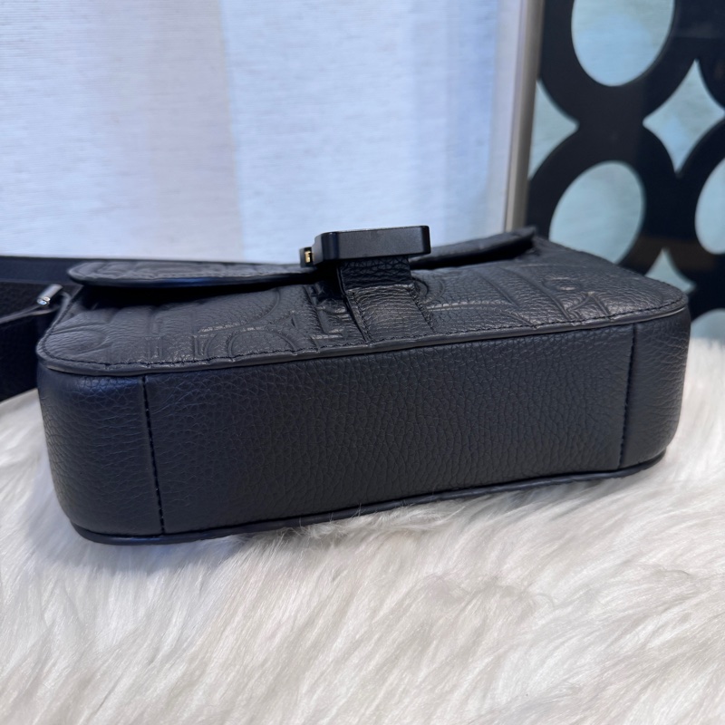 Dior Saddle黑牛皮壓紋郵差包 包況漂亮😻-4