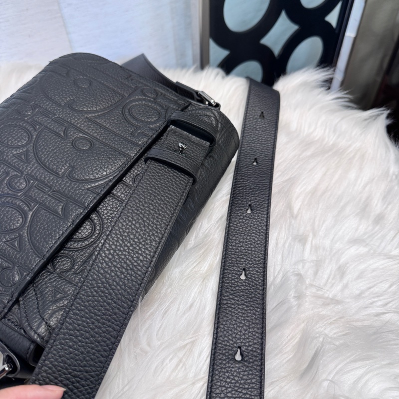 Dior Saddle黑牛皮壓紋郵差包 包況漂亮😻-10