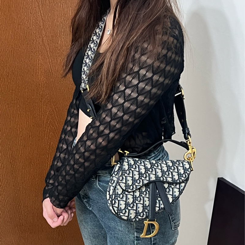 #全網最便宜#99新#附寬背帶 Dior Saddle馬鞍包 小號-2